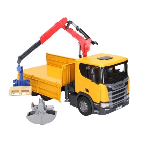 ŻÓŁTA SCANIA SUPER 560R Z DŹWIGIEM 03551