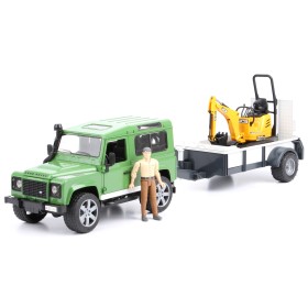LAND ROVER Z PRZYCZEPĄ I MINIKOPARK JCB 02593