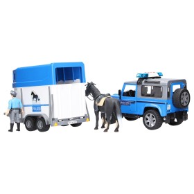 POLICYJNY LAND ROVER DEFENDER Z PRZYCZEPĄ DLA KONIA 02588