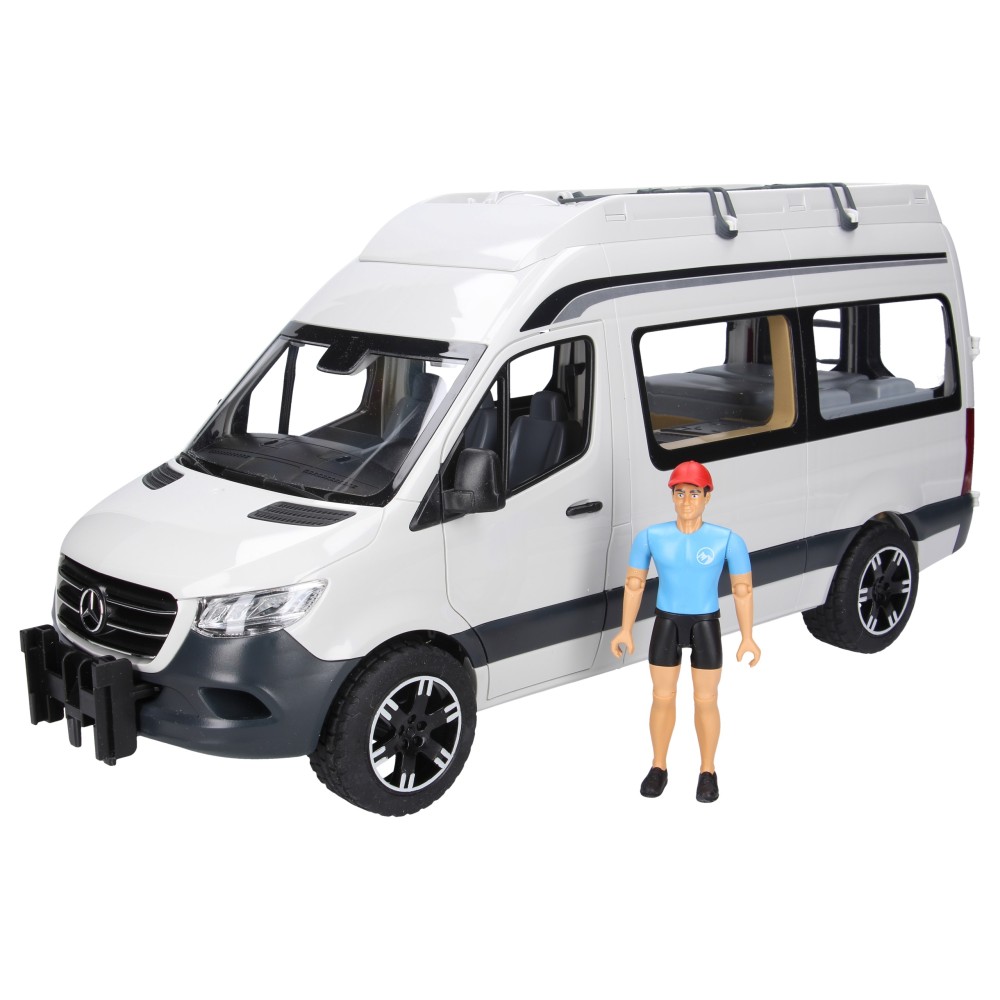 MERCEDES SPRINTER CAMPER BIAŁY Z FIGURKĄ I AKCESORIAMI 02672