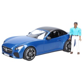 AUTO NIEBIESKI ROADSTER ZE ZDEJMOWANYM DACHEM I KIEROWCĄ BRUDER 03481