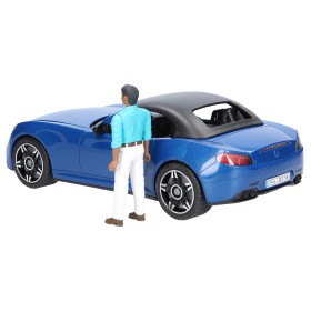 AUTO NIEBIESKI ROADSTER ZE ZDEJMOWANYM DACHEM I KIEROWCĄ BRUDER 03481