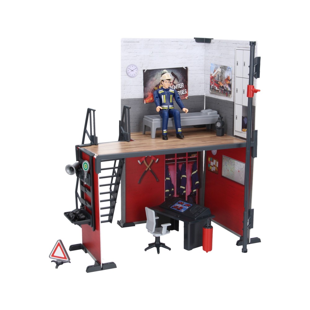 REMIZA STRAŻACKA Z FIGURKĄ STRAŻAKA I WYPOSAŻENIEM 62702