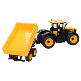 ZDALNIE STEROWANY TRAKTOR JCB FARM Z PRZYCZEPĄ E360