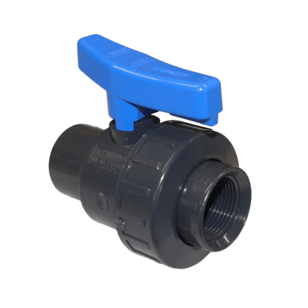 ZAWÓR KULOWY PVC COMER 1" 1 ŚRUBUNEK GW PN16