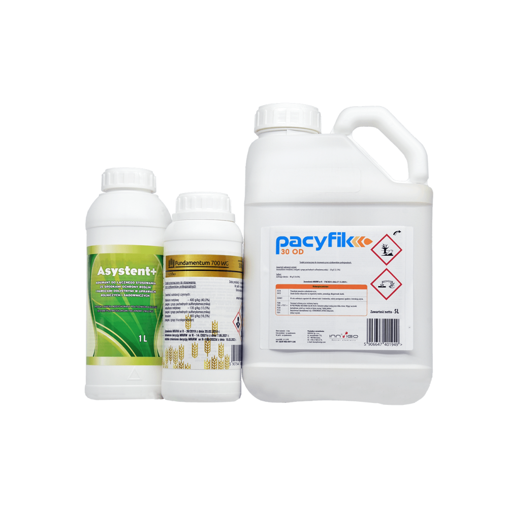PACYFIK DUO 10HA (PACYFIK 30 OD 5L + FUNDAMENTUM 700 WG 300G + ASYSTENT 1L)